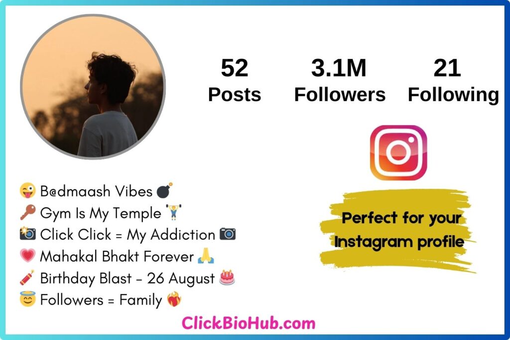 Instagram Bio for Cute Boys