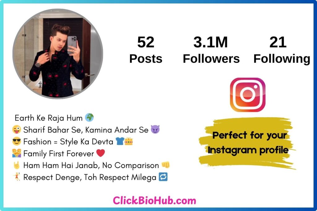 Cool Instagram Bio for Boys
