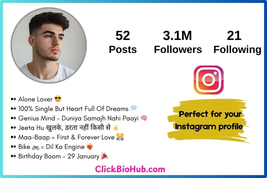 Unique Instagram Bio for Boys