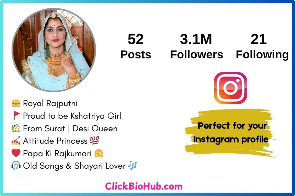 Thakur Bio for Instagram for Girl in 2025