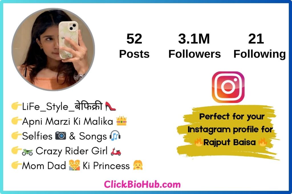 Stylish Instagram Bio for Girls