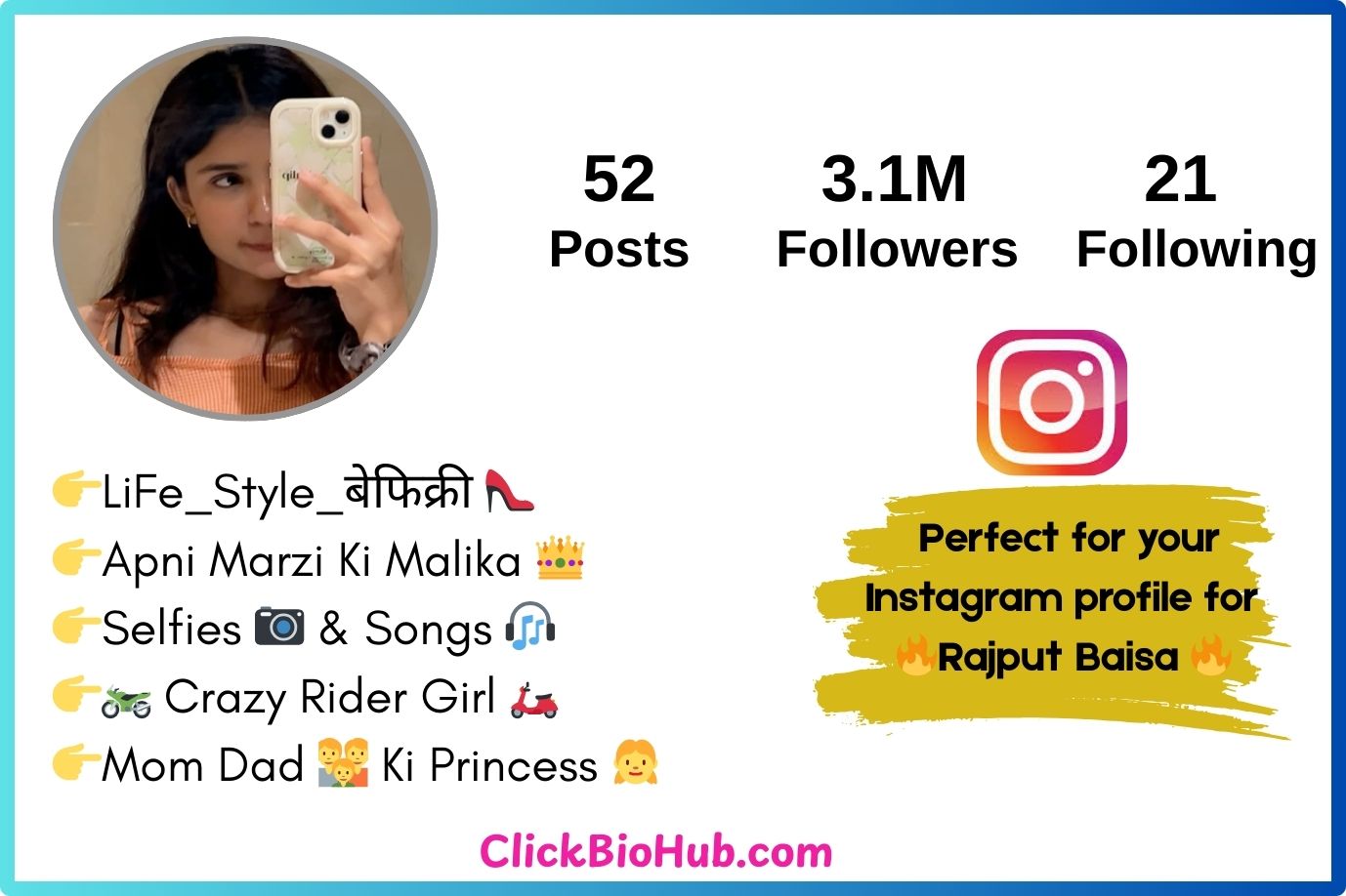 Stylish Instagram Bio for Girls