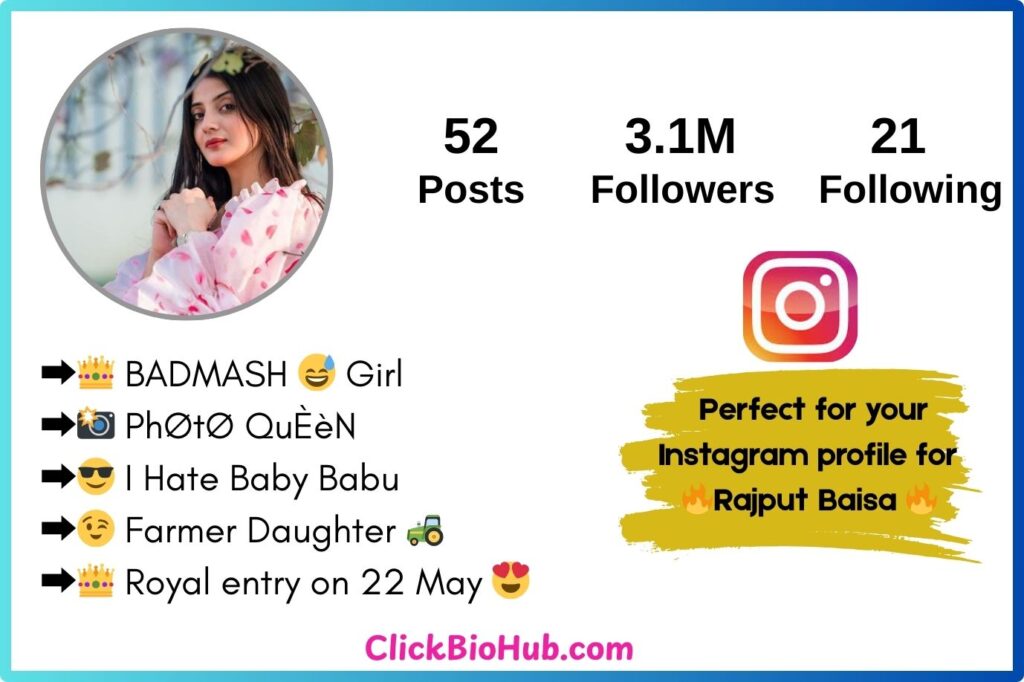 Cute & Aesthetic Bios for Insta Girls