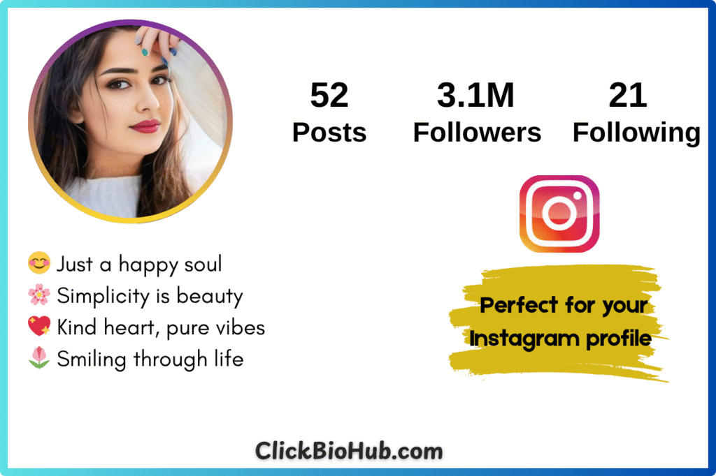 Simple Instagram Bio for Girls