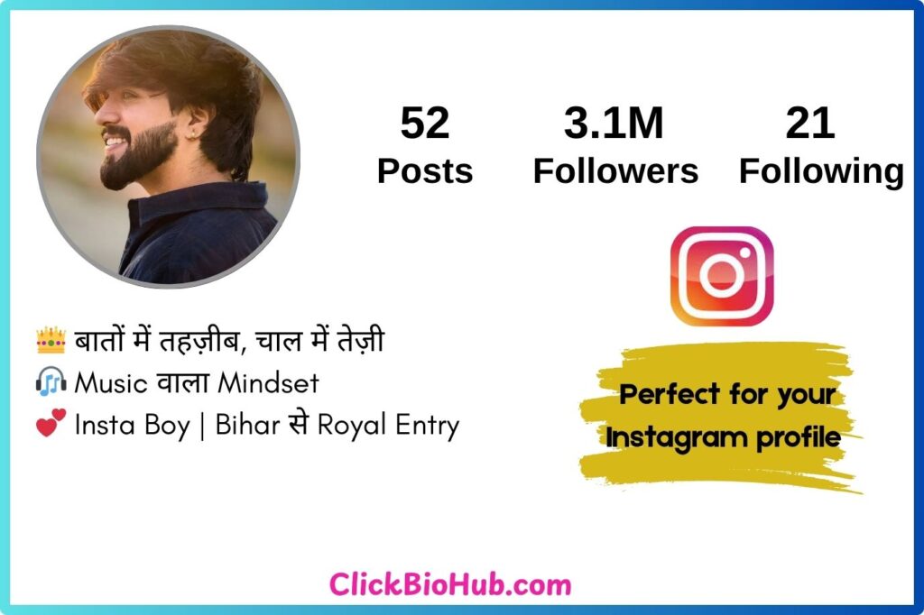 Bihari Bio Style for Instagram