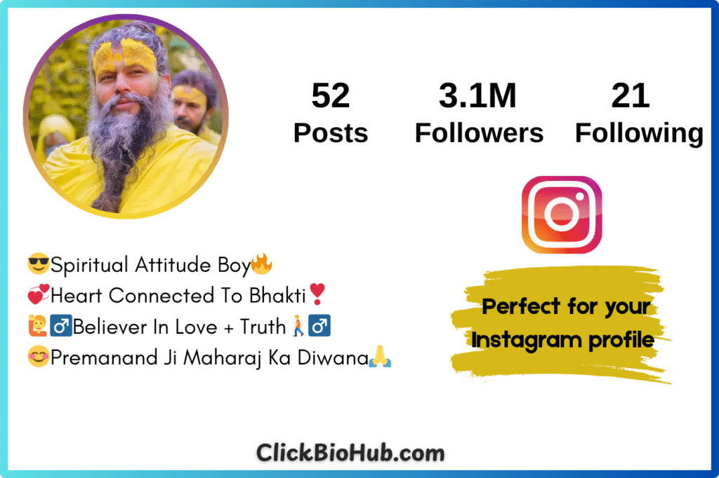 Premanand ji Maharaj Bio Instagram Attitude